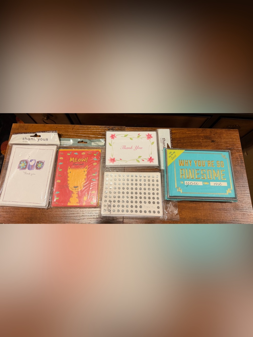 (5) packs of thank you cards - NIB